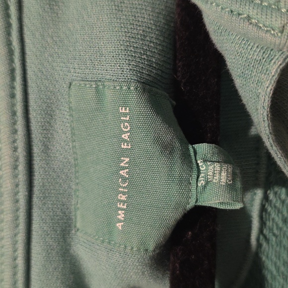 American Eagle Green Button-Up Sweatshirt - Picture 4 of 4